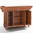 Crosley Furniture Cambridge Wood Granite Top Kitchen Island in Cherry