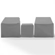 Crosley Furniture 3 Piece Patio Vinyl Conversation Cover Set in Gray
