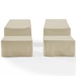 Crosley Furniture 4 Piece Patio Vinyl Conversation Cover Set in Tan