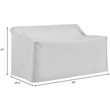 Crosley Furniture 3 Piece Patio Vinyl Sofa Cover Set in Gray