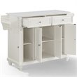 Crosley Furniture Cambridge Wood Granite Top Kitchen Island in White