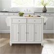 Crosley Furniture Cambridge Wood Granite Top Kitchen Island in White