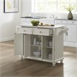 Crosley Furniture Cambridge Wood Granite Top Kitchen Island in White
