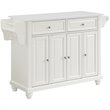 Crosley Furniture Cambridge Wood Granite Top Kitchen Island in White