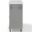 Crosley Furniture Wood Granite Top Kitchen Cart in Gray/White