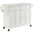 Crosley Furniture MDF Wood Granite Top Kitchen Cart in White