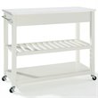 Crosley Furniture Engineered Wood/Granite Top Kitchen Cart in White