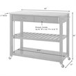 Crosley Furniture Engineered Wood/Granite Top Kitchen Cart in White