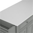 Crosley Furniture Alexandria Wood Granite Top Kitchen Island in Gray