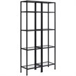 Crosley Furniture Aimee Metal/Glass Etagere Bookcase in Rubbed Bronze (Set of 2)