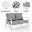 Crosley Kaplan Patio Loveseat in Gray and White