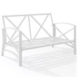 Crosley Kaplan Patio Loveseat in Gray and White