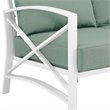 Crosley Kaplan Patio Loveseat in Mist and White