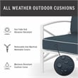 Crosley Kaplan Patio Loveseat in Navy and White