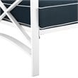 Crosley Kaplan Patio Loveseat in Navy and White