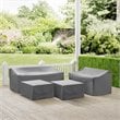 Crosley Furniture 4 Piece Patio Vinyl Sofa Cover Set in Gray