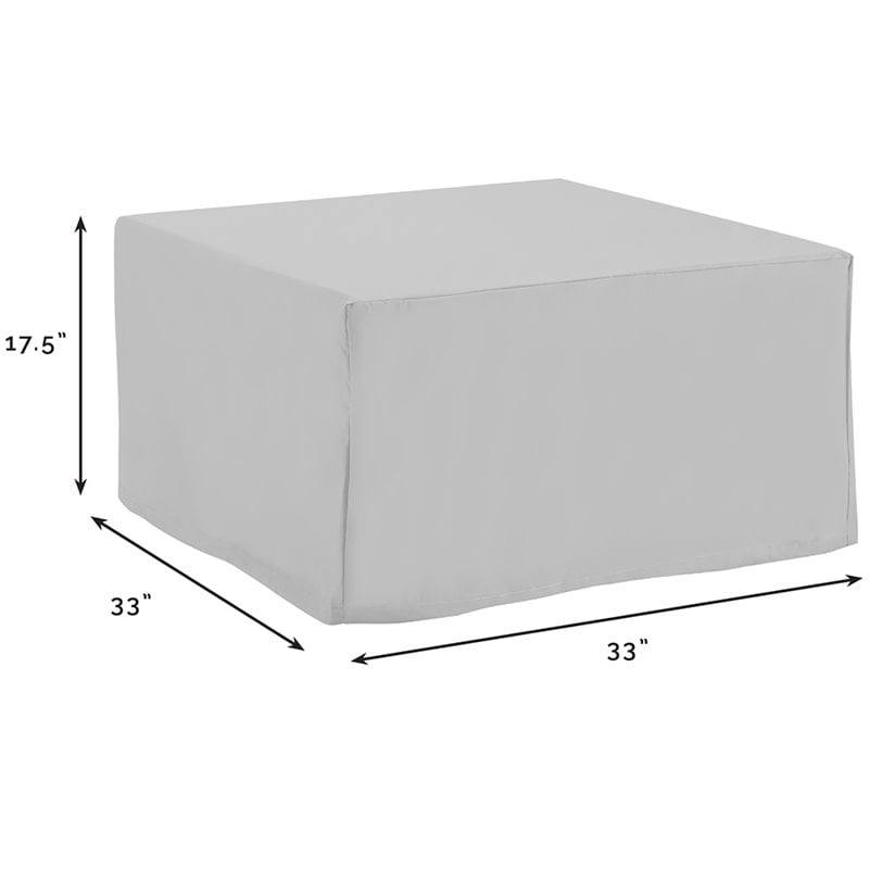 Crosley Furniture 4 Piece Patio Vinyl Sofa Cover Set in Gray
