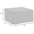Crosley Furniture 4 Piece Patio Vinyl Sofa Cover Set in Gray