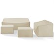 Crosley Furniture 4 Piece Outdoor Vinyl Sofa Cover Set in Tan
