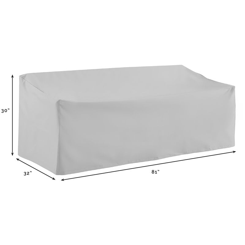 Crosley Furniture 3 Piece Outdoor Vinyl Sofa Cover Set in Tan