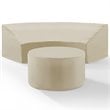 Crosley Furniture Catalina 2 Piece Patio Vinyl Sectional Sofa Cover Set in Tan