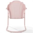 Crosley Furniture Tulip Metal Patio Chair in Pastel Pink (Set of 2)
