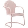 Crosley Furniture Tulip Metal Patio Chair in Pastel Pink (Set of 2)