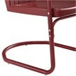 Crosley Furniture Tulip Metal Patio Chair in Bright Red Gloss(Set of 2)