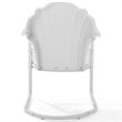 Crosley Furniture Tulip Metal Patio Chair in White (Set of 2)