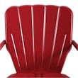 Crosley Furniture Ridgeland Metal Patio Chair in Bright Red Gloss (Set of 2)
