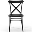 Crosley Furniture Camille Metal Dining Side Chair in Matte Black (Set of 2)