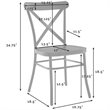 Crosley Furniture Camille Metal Dining Side Chair in Matte Black (Set of 2)