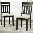 Crosley Furniture Hayden Wood Slat Back Dining Side Chair in Slate (Set of 2)