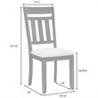 Crosley Furniture Hayden Wood Slat Back Dining Side Chair in Slate (Set of 2)