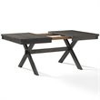 Crosley Furniture Hayden Wood Butterfly Leaf Trestle Dining Table in Slate