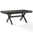 Crosley Furniture Hayden Wood Butterfly Leaf Trestle Dining Table in Slate