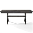 Crosley Furniture Hayden Wood Butterfly Leaf Trestle Dining Table in Slate