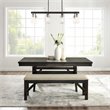 Crosley Furniture Hayden Wood 3 Piece Butterfly Leaf Trestle Dining Set in Slate