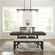 Crosley Furniture Hayden Wood 4 Piece Butterfly Leaf Trestle Dining Set in Slate