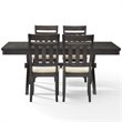 Crosley Furniture Hayden Wood 5 Piece Butterfly Leaf Trestle Dining Set in Slate