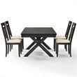 Crosley Furniture Hayden Wood 5 Piece Butterfly Leaf Trestle Dining Set in Slate