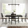 Crosley Furniture Hayden Wood 5 Piece Butterfly Leaf Trestle Dining Set in Slate