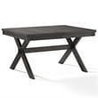 Crosley Furniture Hayden Wood 6 Piece Butterfly Leaf Trestle Dining Set in Slate