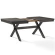 Crosley Furniture Hayden Wood 6 Piece Butterfly Leaf Trestle Dining Set in Slate
