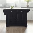 Crosley Furniture Lafayette Wood Granite Top Kitchen Island in Matte Black