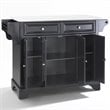 Crosley Furniture Lafayette Wood Granite Top Kitchen Island in Matte Black
