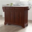Crosley Furniture Lafayette Wood Granite Top Kitchen Island in Mahogany