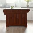 Crosley Furniture Lafayette Wood Granite Top Kitchen Island in Mahogany