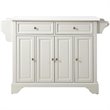Crosley Furniture Lafayette Wood Granite Top Kitchen Island in White