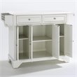 Crosley Furniture Lafayette Wood Granite Top Kitchen Island in White